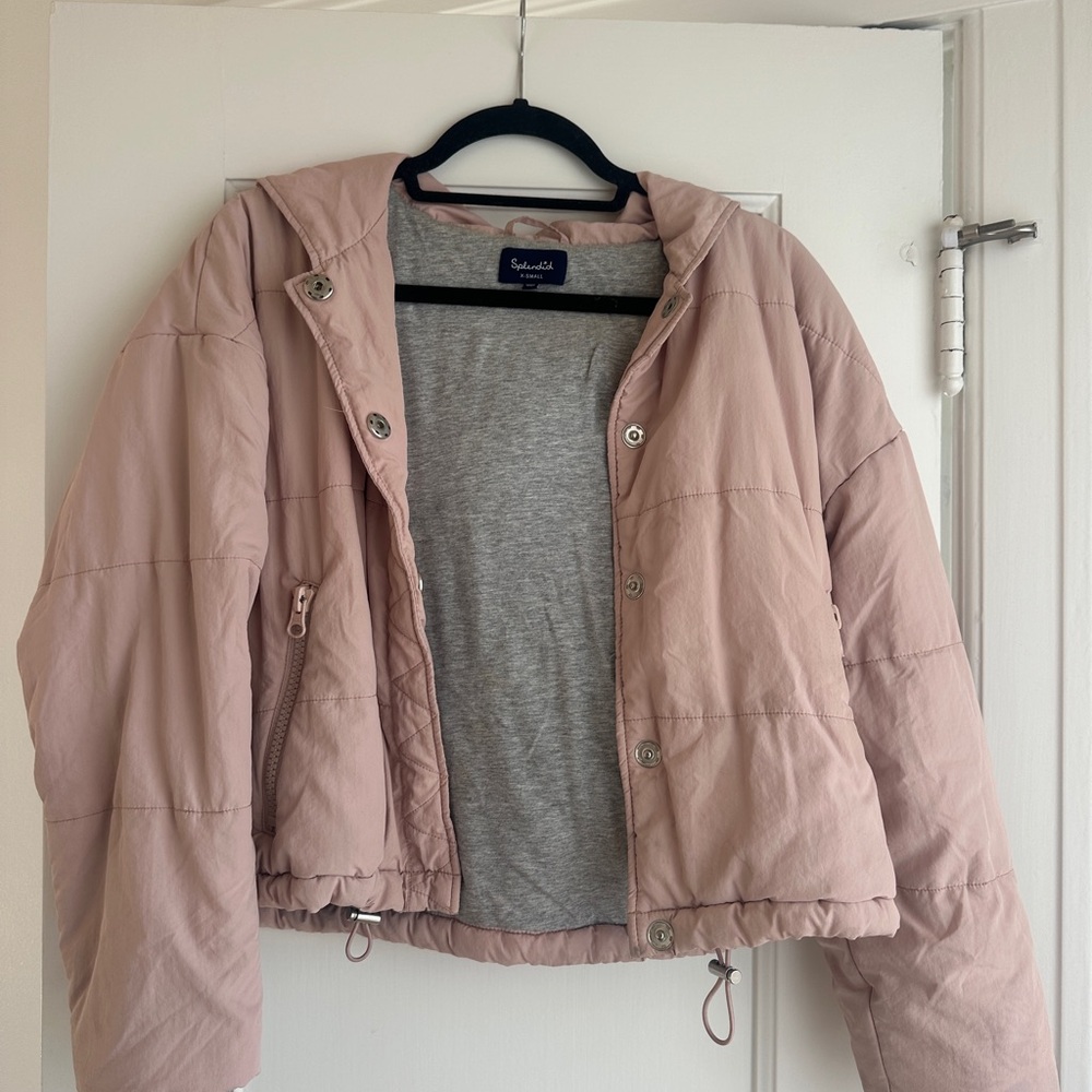 Splendid Blush Pink Puffer Jacket